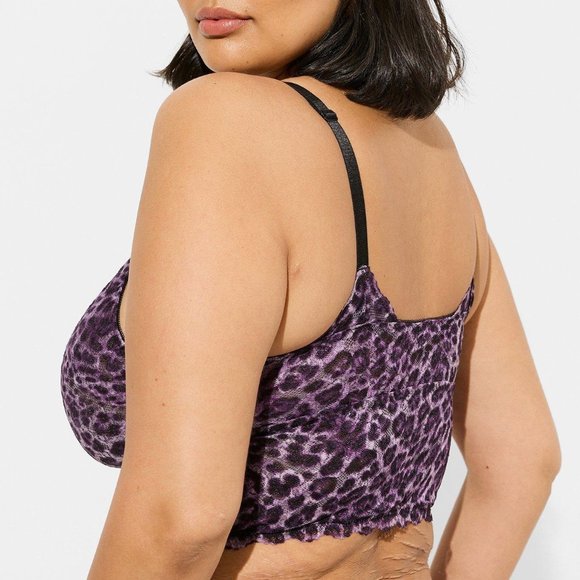 Torrid Unlined Lace Crop Bralette Size 3 - Picture 3 of 5